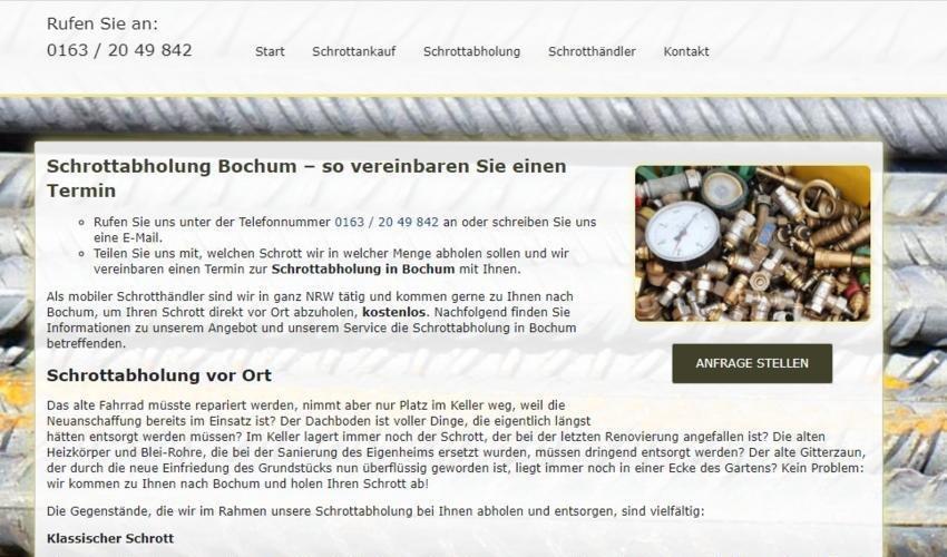 Schrottabholung Bochum (Sonstige Veranstaltung | Online)