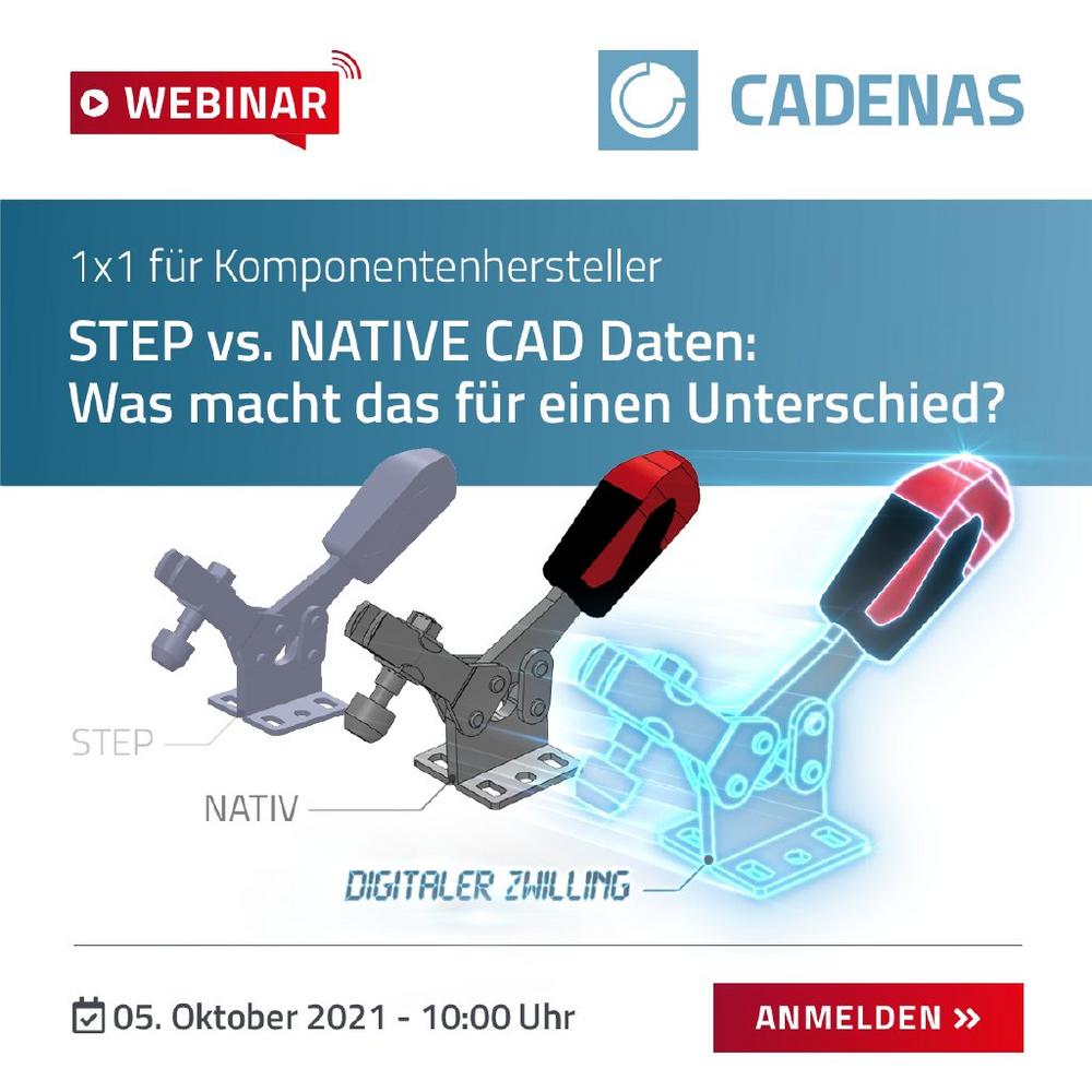 Webinar: STEP vs. NATIVE CAD Daten – Unterschiede & warum es Hersteller interessieren sollte (Webinar | Online)