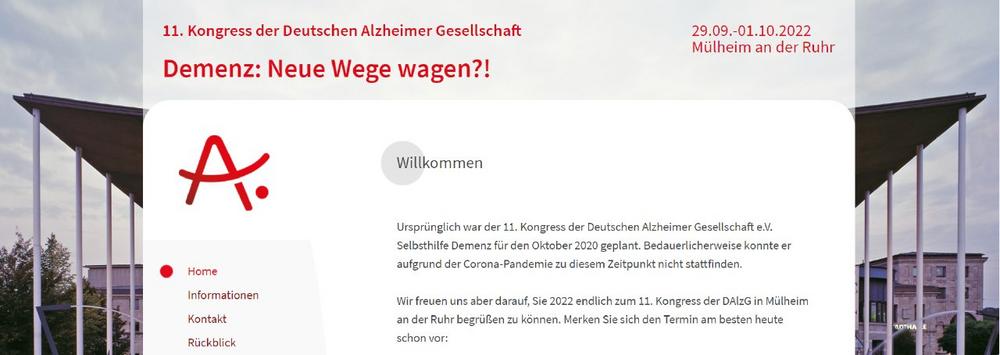 11. Kongress der Deutschen Alzheimer Gesellschaft (Kongress | Mülheim an der Ruhr)