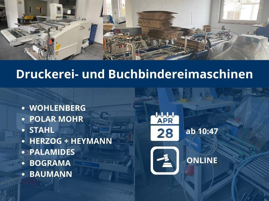 Versteigerung von Druckerei- und Buchbindereimaschinen (Sonstiges | Online)