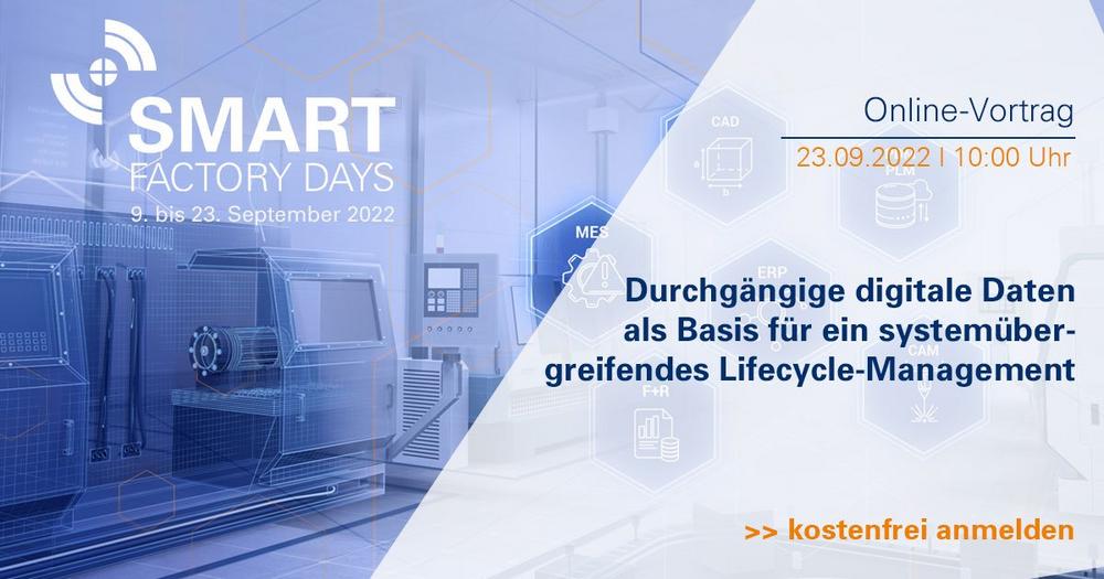 Durchgängige digitale Daten als Basis für ein systemübergreifendes Lifecycle-Management (Webinar | Online)