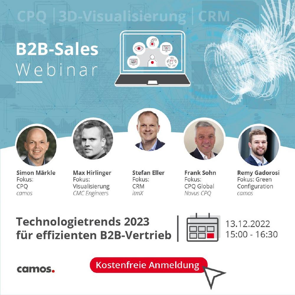 Technologietrends 2023 für effizienten B2B-Vertrieb (Webinar | Online)