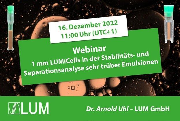 1 mm LUMiCells in the stability and separation analysis of very cloudy emulsions (Webinar | Online)