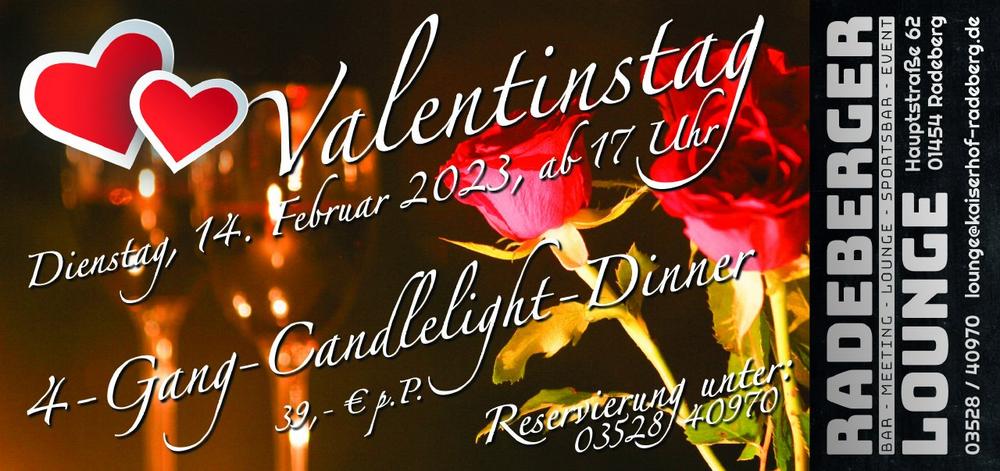 Valentinstag mit Kerzenschein und Genuss (Unterhaltung / Freizeit | Radeberg)