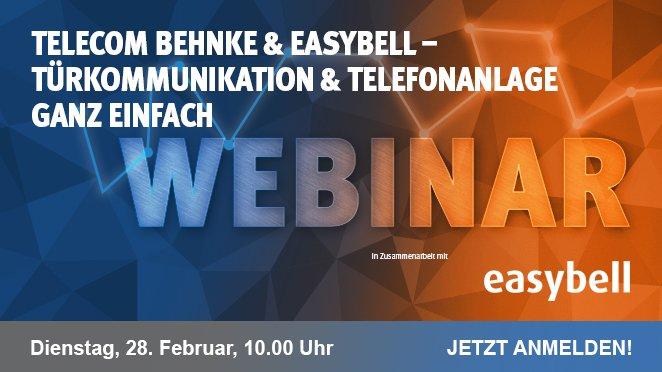 elecom Behnke und easybell – Türkommunikation und Telefonanlage ganz einfach (Webinar | Online)