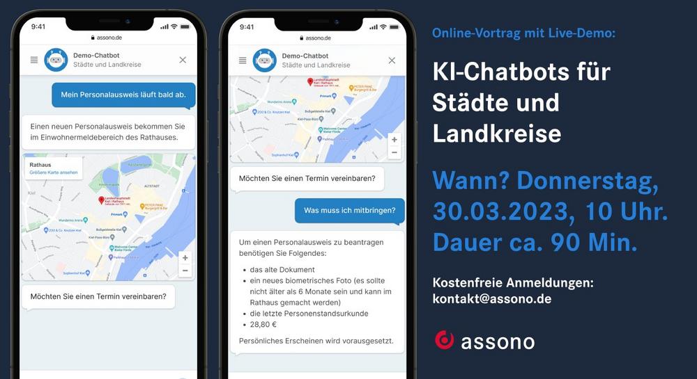 Online-Vortrag: Nutzen von KI-Chatbots für Städte und Landkreise (Vortrag | Online)