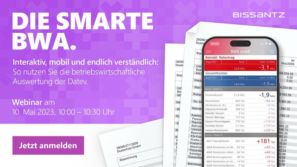 Die BWA wird smart – mit Bissantz (Webinar | Online)