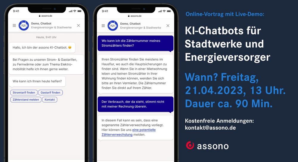 Online-Vortrag: Nutzen von KI-Chatbots für Stadtwerke und Energieversorger (Vortrag | Online)