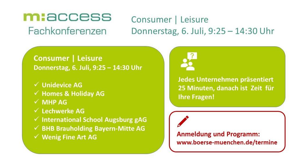 Fachkonferenz Consumer/Leisure (Webinar | Online)