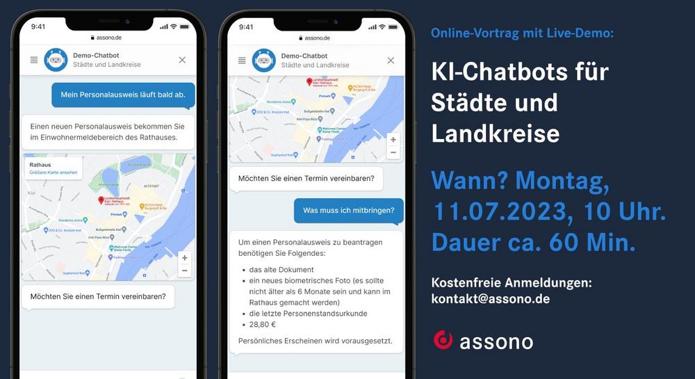 Online-Vortrag: Nutzen von KI-Chatbots für Städte und Landkreise (Vortrag | Online)