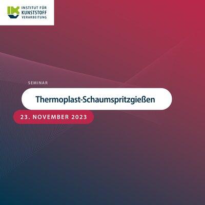 Thermoplast-Schaumspritzgießen (Seminar | Aachen)