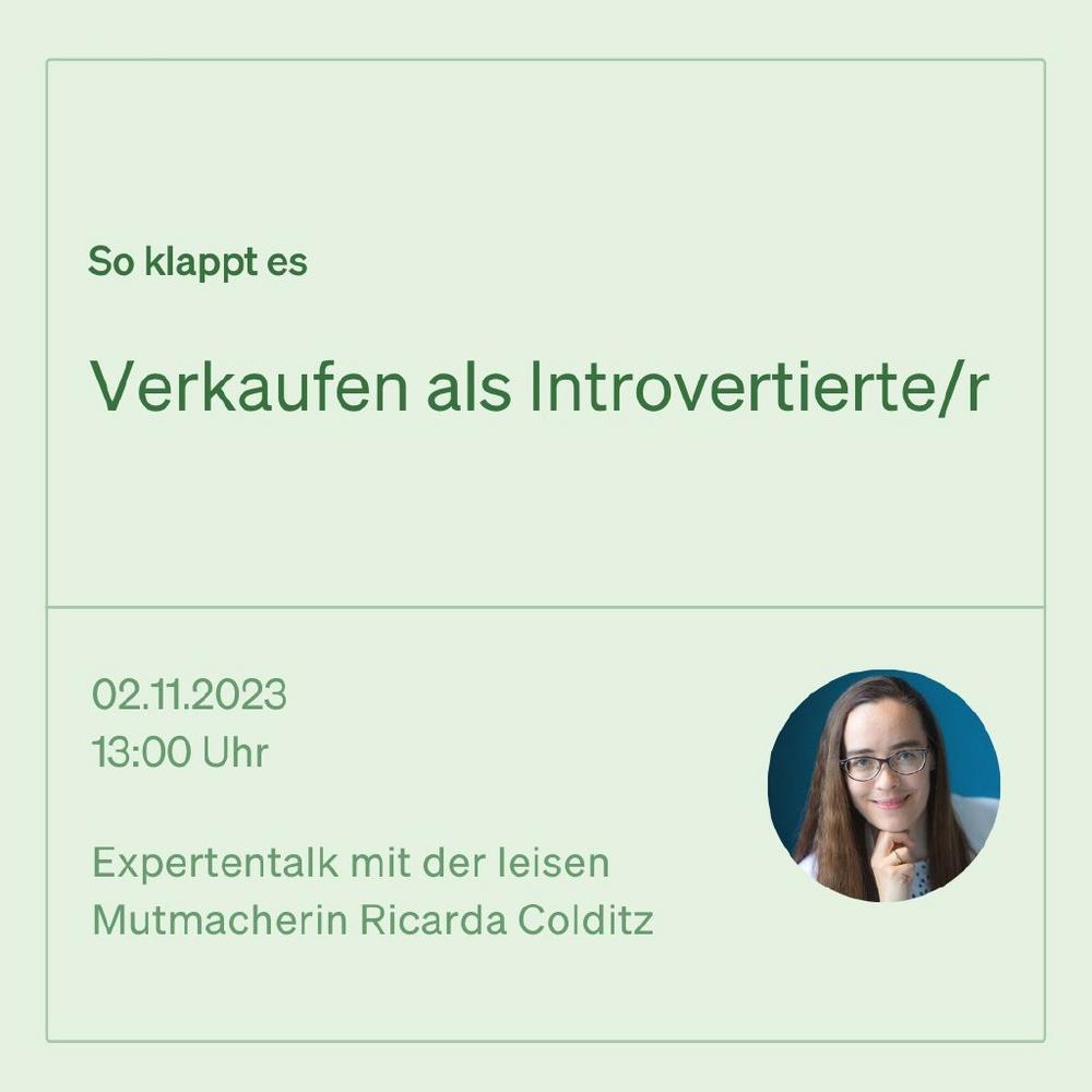 Verkaufen als Introvertierte/r (Webinar | Online)