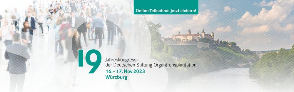 Jahreskongress der Deutschen Stiftung Organtransplantation (DSO) am 16. und 17. November 2023 (Konferenz | Würzburg)