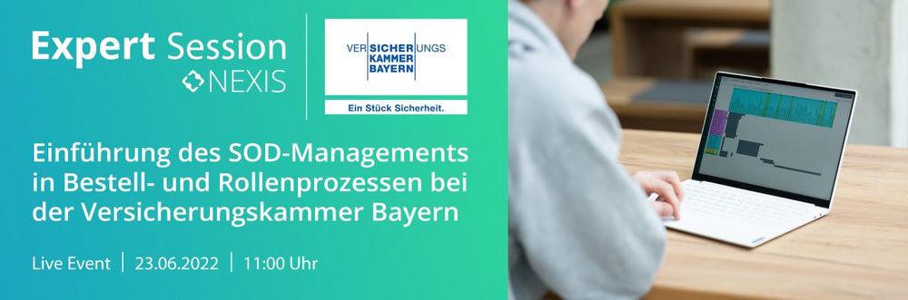 Einführung des SOD-Managements in Bestell- und Rollenprozessen bei der Versicherungskammer Bayern (Webinar | Online)