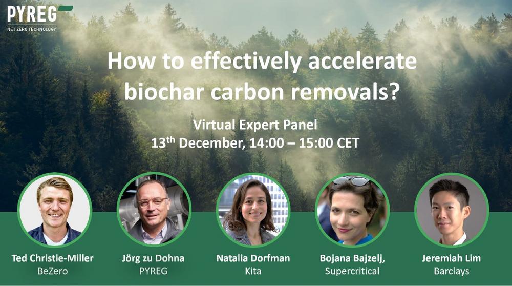 How to effectively accelerate biochar carbon removals? (Webinar | Online)