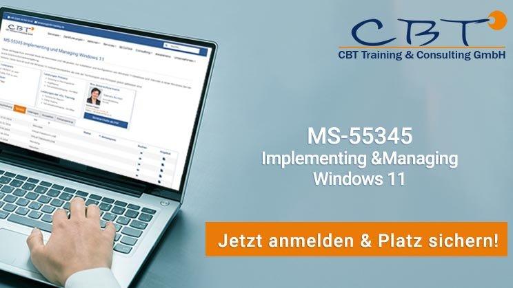 4 Tage Training: MS-55345 Implementing und Managing Windows 11 (Schulung | München)