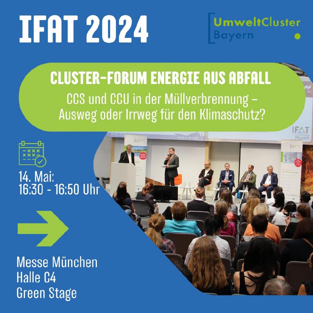 IFAT 2024: Clusterforum Energie aus Abfall (Vortrag | München)