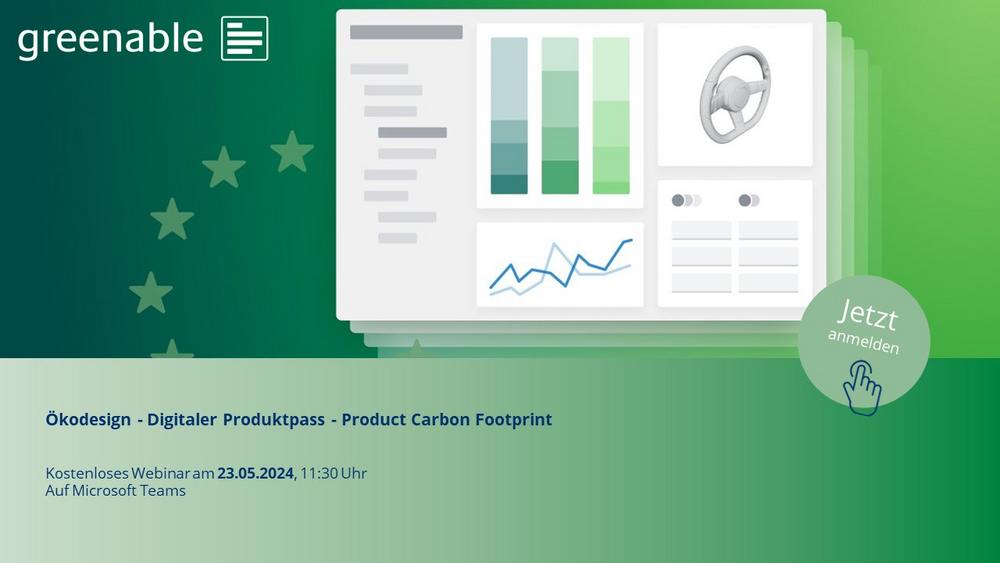 Ökodesign – Digitaler Produktpass – Product Carbon Footprint (Webinar | Online)