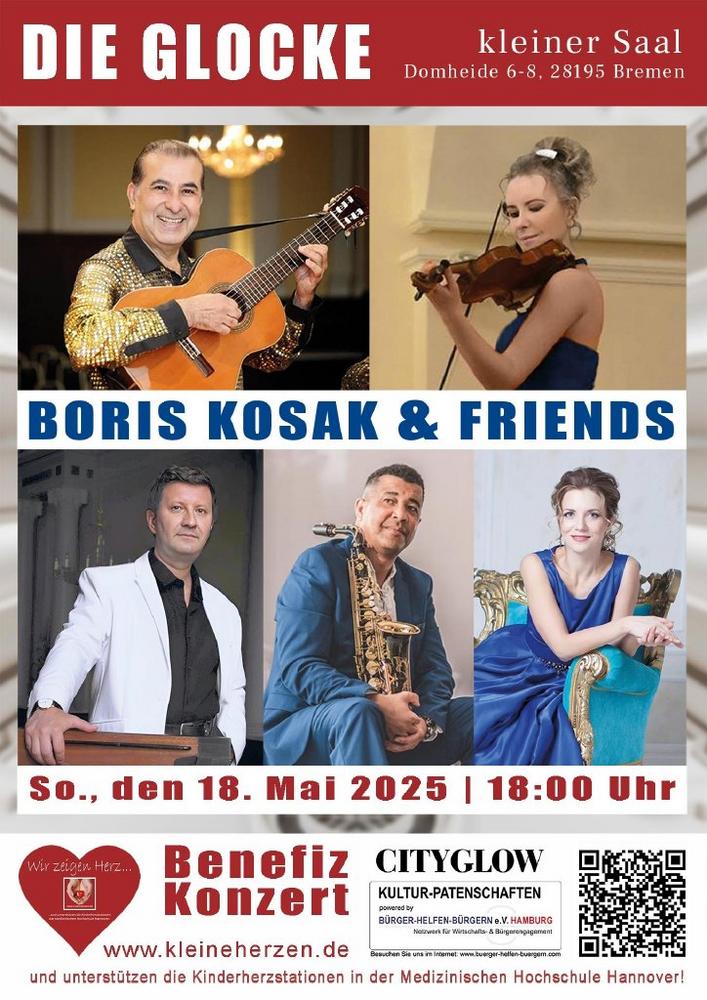 Boris Kosak & Friends: Benefizkonzert zugunsten „Kleine Herzen Hannover e.V.“ (Unterhaltung / Freizeit | Bremen)