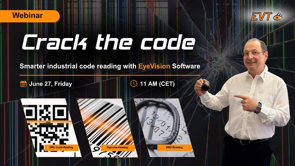 Den Code knacken- intelligent industriellen Code lesen mit der Eye Vision Software (Webinar | Online)
