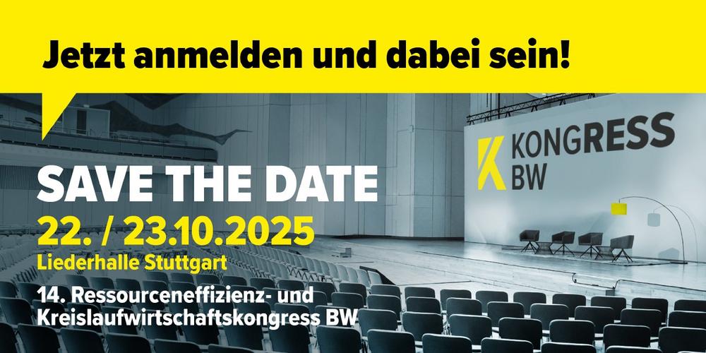 KONGRESS BW | 14. Ressourceneffizienz- und Kreislaufwirtschaftskongress (Kongress | Stuttgart)
