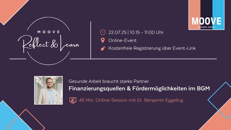 Gesunde Arbeit braucht starke Partner: Finanzierungsquellen & Fördermöglichkeiten im BGM (Webinar | Online)