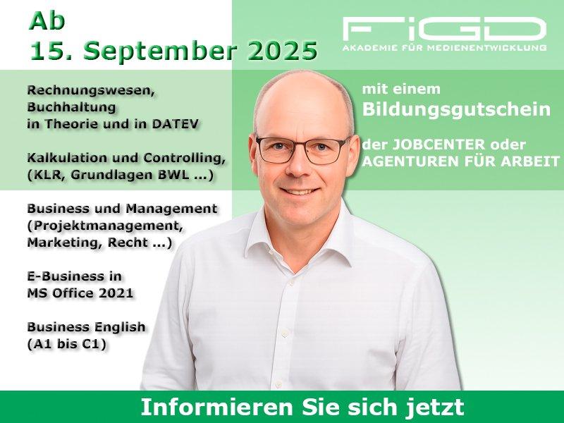 Weiterbildung Rechnungswesen & Buchhaltung – Start 15.09.2025 | FiGD Akademie Berlin (Schulung | Berlin)