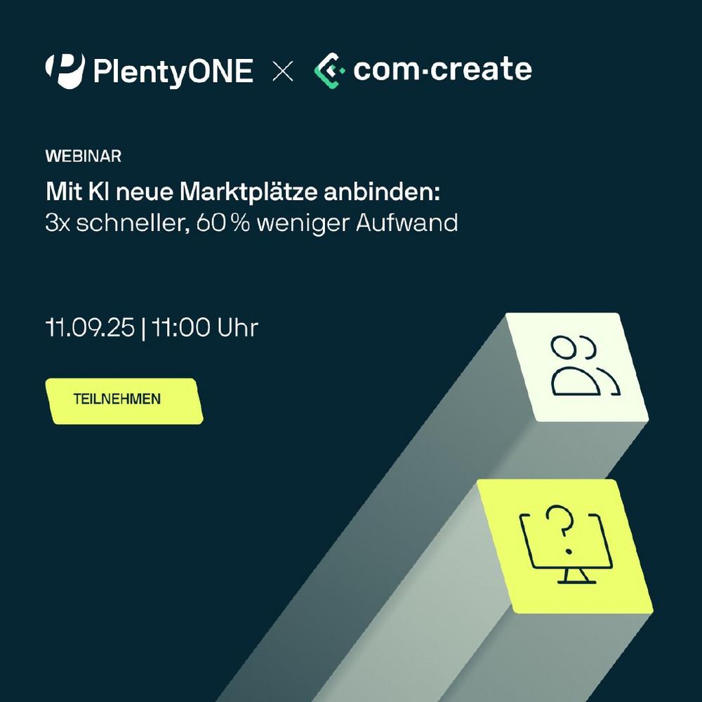 Thema Mit KI neue Marktplätze anbinden: 3x schneller, 60 % weniger Aufwand (Webinar | Online)