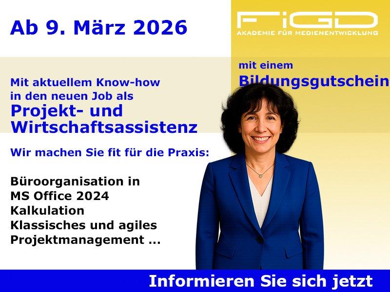 Projekt- und Wirtschaftsassistenz: Mit aktuellem Know-how zur neuen Stelle (Schulung | Online)