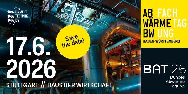 Fachtagung Abwärme BW & Bundesabwärmetagung 2026 (Konferenz | Stuttgart)