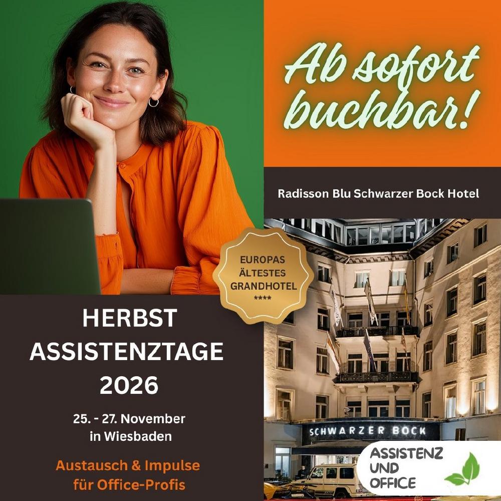 Herbst Assistenztage 2026 – Assistenzkongress in Wiesbaden (Kongress | Wiesbaden)
