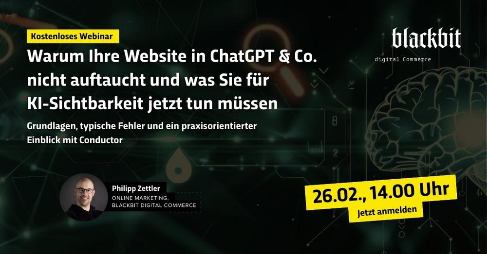 Warum Ihre Website in ChatGPT & Co.nicht auftaucht und was Sie für KI-Sichtbarkeit jetzt tun müssen (Webinar | Online)