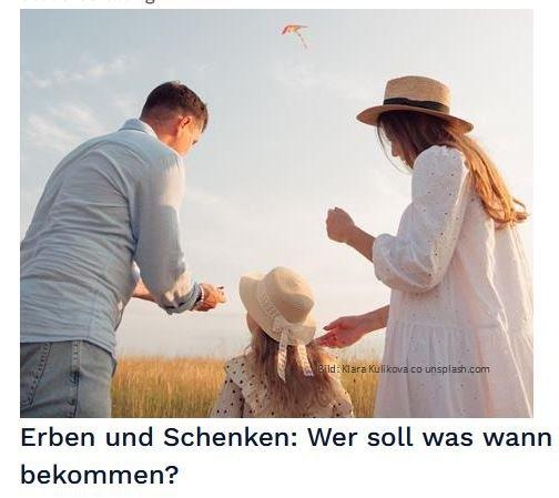 Private Finanzen -Webinar: Erben und Schenken – Das sollten Sie wissen! (Webinar | Online)