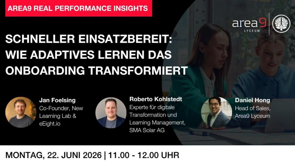 Vom Onboarding-Marathon zum Performance-Sprint – Adaptiv, skalierbar, datenbasiert (Seminar | Online)