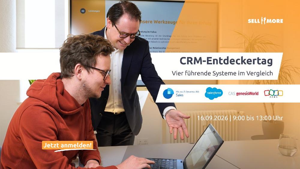 CRM-Entdeckertag: 4 führende Systeme im direkten Vergleich (Webinar | Online)