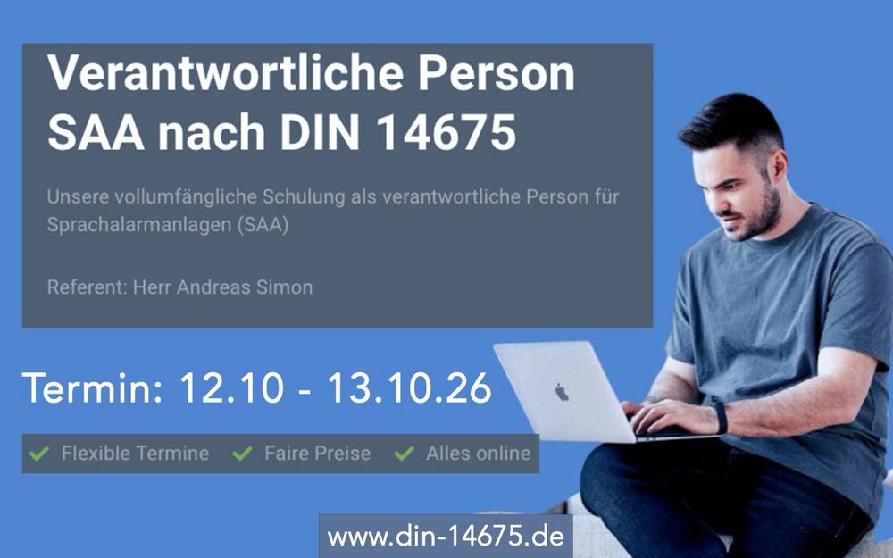 Verantwortliche Person SAA nach DIN 14675 (Schulung | Online)