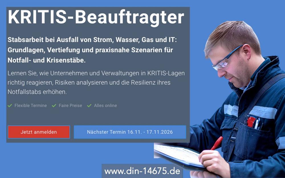 KRITIS-Beauftragter (Schulung | Online)