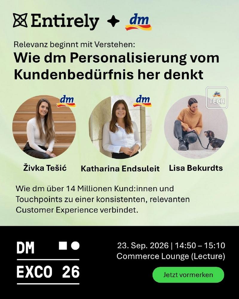 Relevanz beginnt mit Verstehen: Wie dm Personalisierung vom Kundenbedürfnis her denkt (Vortrag | Köln)